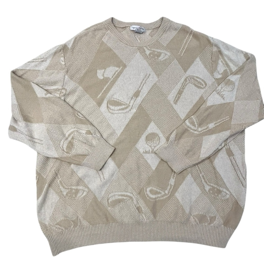 Cypress Links Vintage Men’s Golf‎ Coub Flag Themed Cotton Crewneck Sweater 4XLT